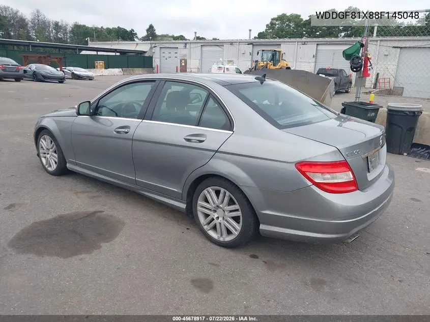 2008 Mercedes-Benz C 300 Luxury 4Matic/Sport 4Matic VIN: WDDGF81X88F145048 Lot: 45678917