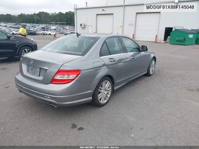 2008 Mercedes-Benz C 300 Luxury 4Matic/Sport 4Matic VIN: WDDGF81X88F145048 Lot: 45678917