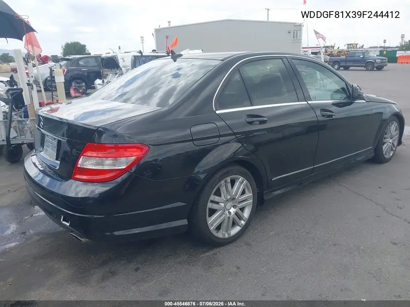 2009 Mercedes-Benz C 300 Luxury 4Matic/Sport 4Matic VIN: WDDGF81X39F244412 Lot: 45546876