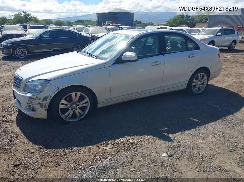 2009 Mercedes-Benz C 300 Luxury/Sport VIN: WDDGF54X89F218219 Lot: 45630940