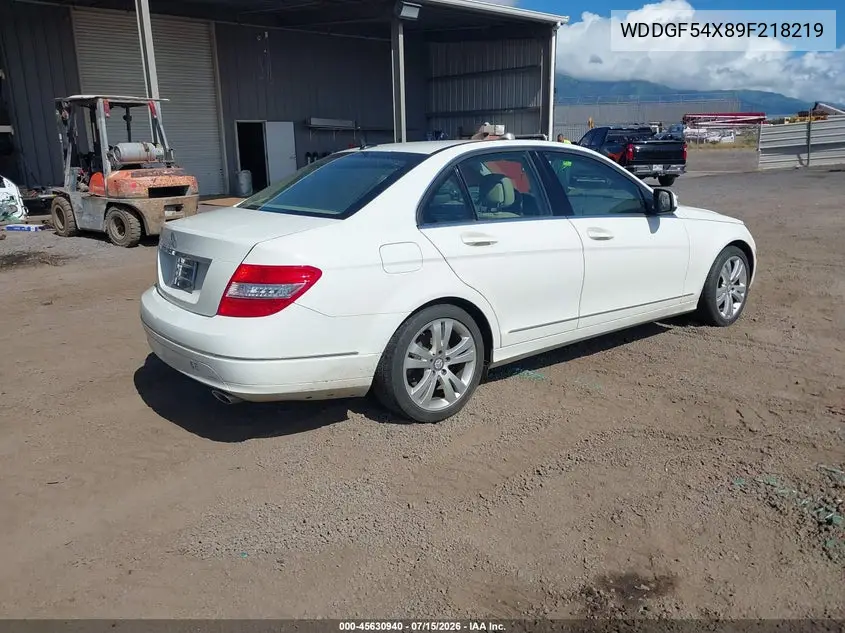 2009 Mercedes-Benz C 300 Luxury/Sport VIN: WDDGF54X89F218219 Lot: 45630940