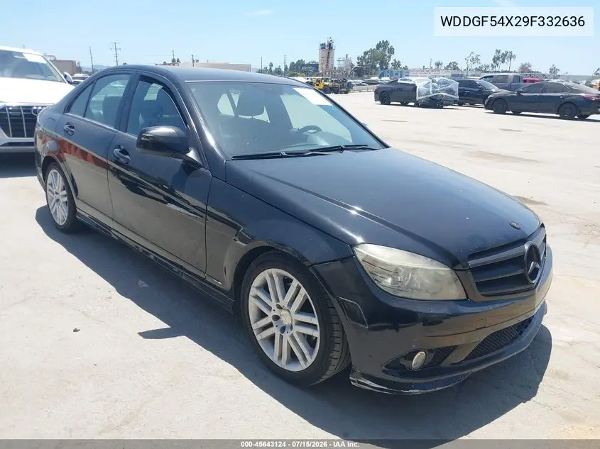 2009 Mercedes-Benz C 300 Luxury/Sport VIN: WDDGF54X29F332636 Lot: 45643124
