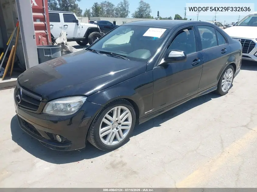 2009 Mercedes-Benz C 300 Luxury/Sport VIN: WDDGF54X29F332636 Lot: 45643124