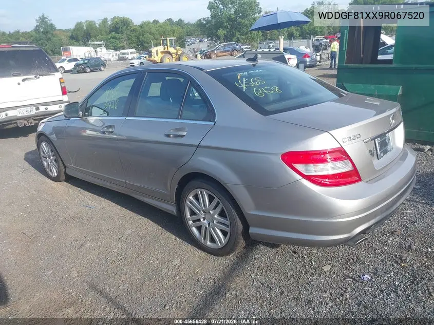 2009 Mercedes-Benz C 300 Luxury 4Matic/Sport 4Matic VIN: WDDGF81XX9R067520 Lot: 45656428