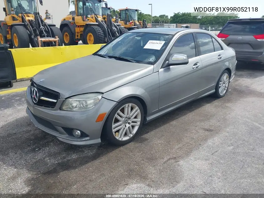 2009 Mercedes-Benz C 300 Sport 4Matic VIN: WDDGF81X99R052118 Lot: 45661639