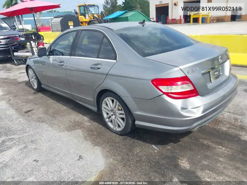 2009 Mercedes-Benz C 300 Sport 4Matic VIN: WDDGF81X99R052118 Lot: 45661639