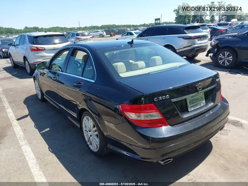 2009 Mercedes-Benz C 300 Luxury 4Matic/Sport 4Matic VIN: WDDGF81X29F330374 Lot: 45668203
