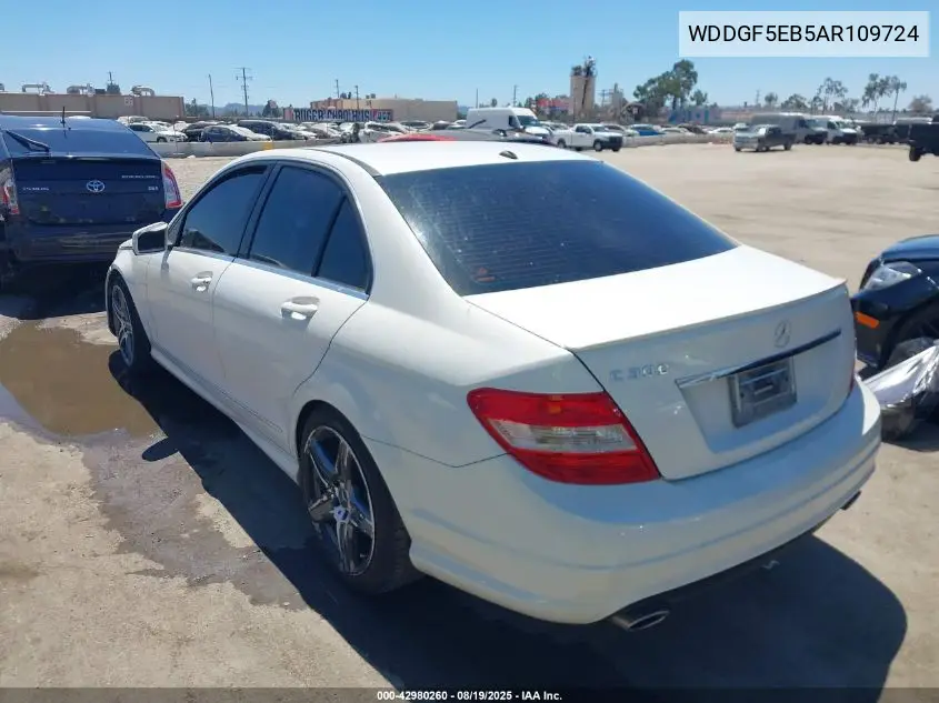 WDDGF5EB5AR109724 2010 Mercedes-Benz C 300 Luxury/Sport