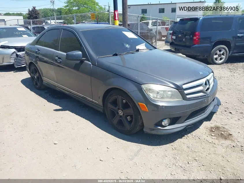 2010 Mercedes-Benz C 300 Sport 4Matic VIN: WDDGF8BB2AF386905 Lot: 45292075