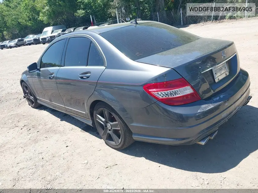 2010 Mercedes-Benz C 300 Sport 4Matic VIN: WDDGF8BB2AF386905 Lot: 45292075