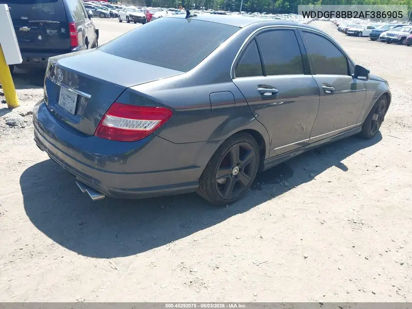 2010 Mercedes-Benz C 300 Sport 4Matic VIN: WDDGF8BB2AF386905 Lot: 45292075