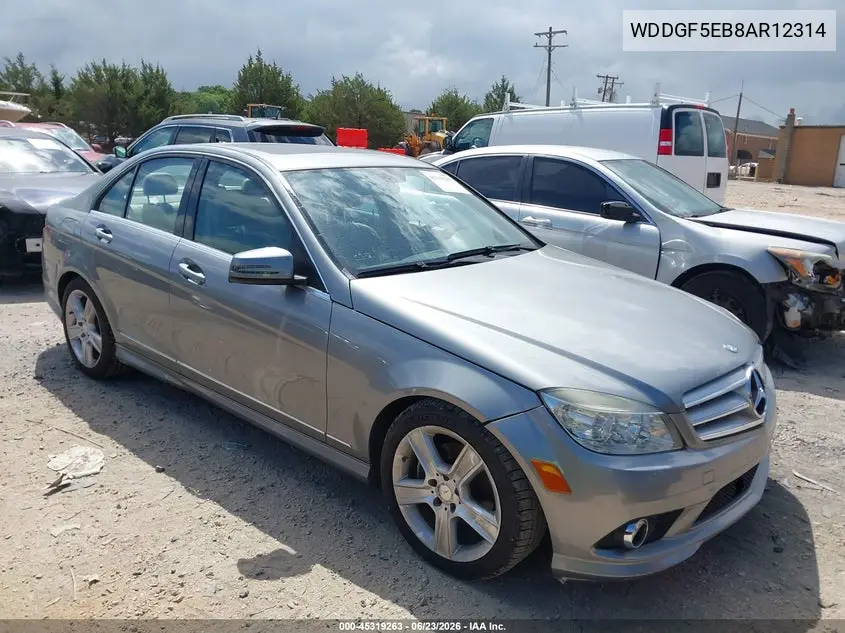2010 Mercedes-Benz C Luxury/Sport VIN: WDDGF5EB8AR12314 Lot: 45319263