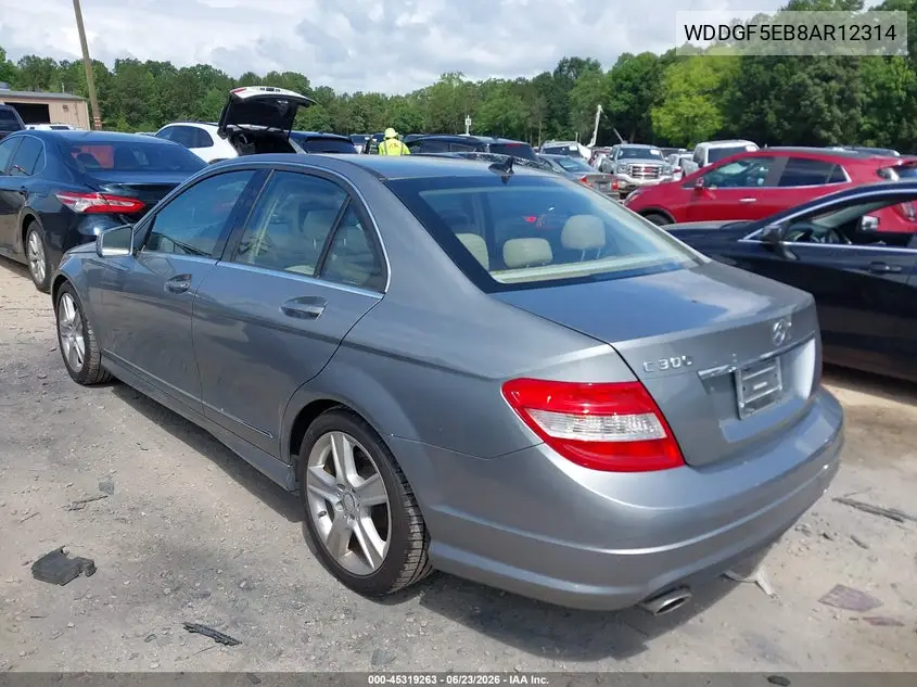 2010 Mercedes-Benz C Luxury/Sport VIN: WDDGF5EB8AR12314 Lot: 45319263