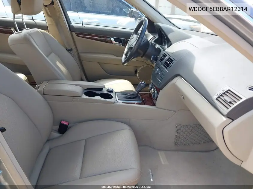 2010 Mercedes-Benz C Luxury/Sport VIN: WDDGF5EB8AR12314 Lot: 45319263