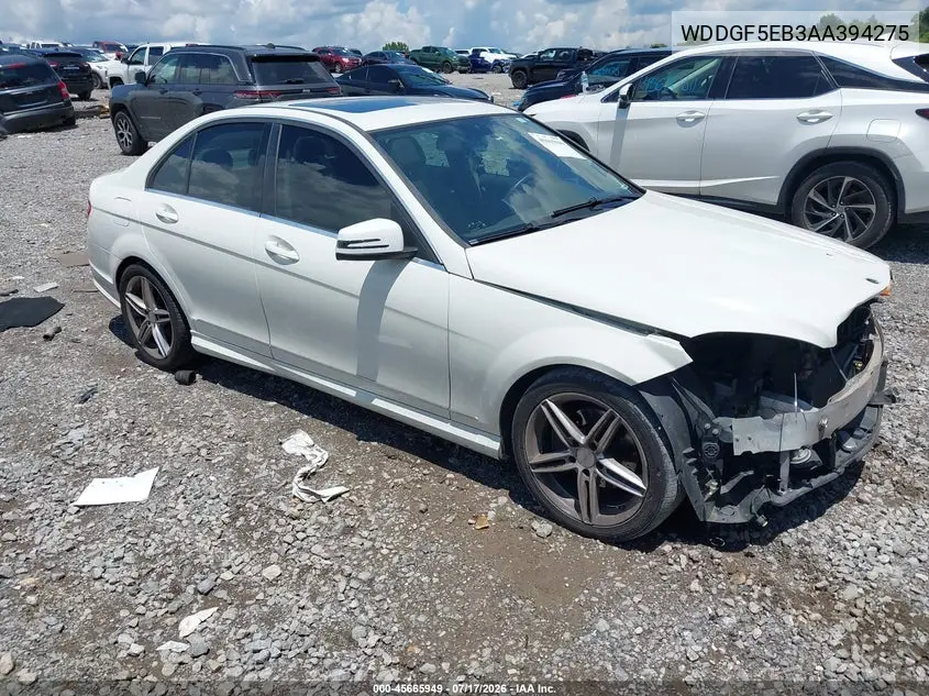 2010 Mercedes-Benz C 300 Sport VIN: WDDGF5EB3AA394275 Lot: 45665949