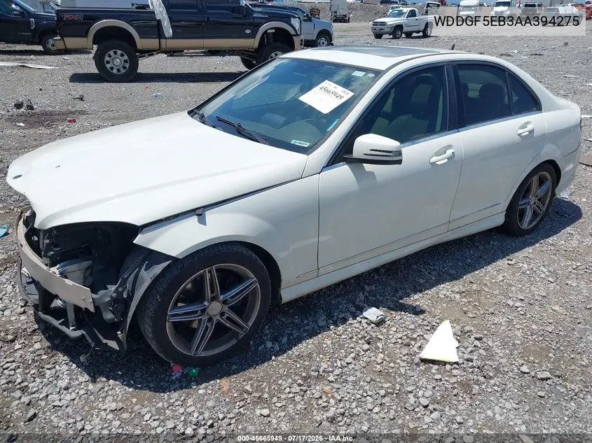 2010 Mercedes-Benz C 300 Sport VIN: WDDGF5EB3AA394275 Lot: 45665949