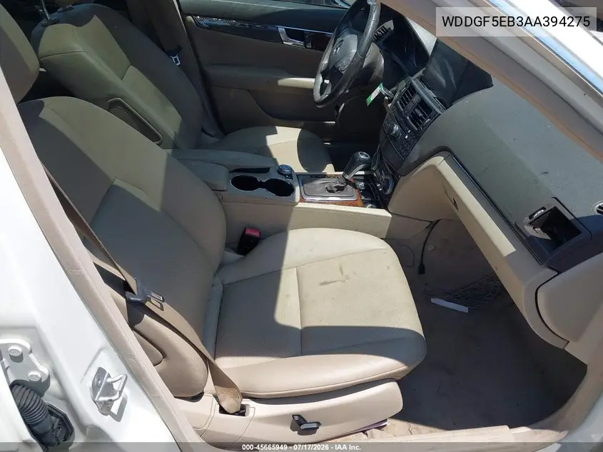 2010 Mercedes-Benz C 300 Sport VIN: WDDGF5EB3AA394275 Lot: 45665949