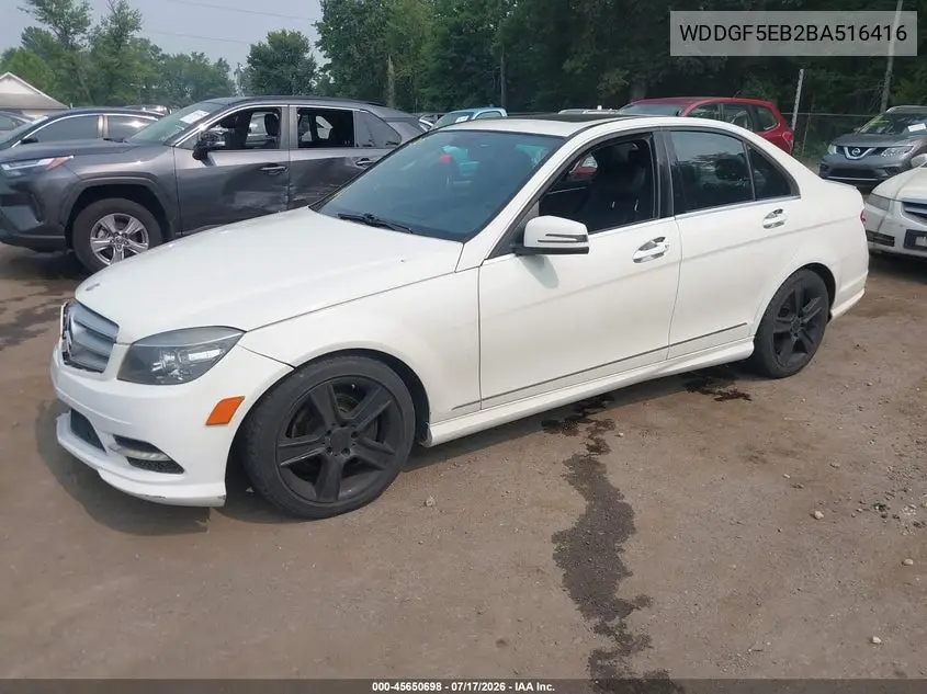 2011 Mercedes-Benz C 300 Luxury/Sport VIN: WDDGF5EB2BA516416 Lot: 45650698