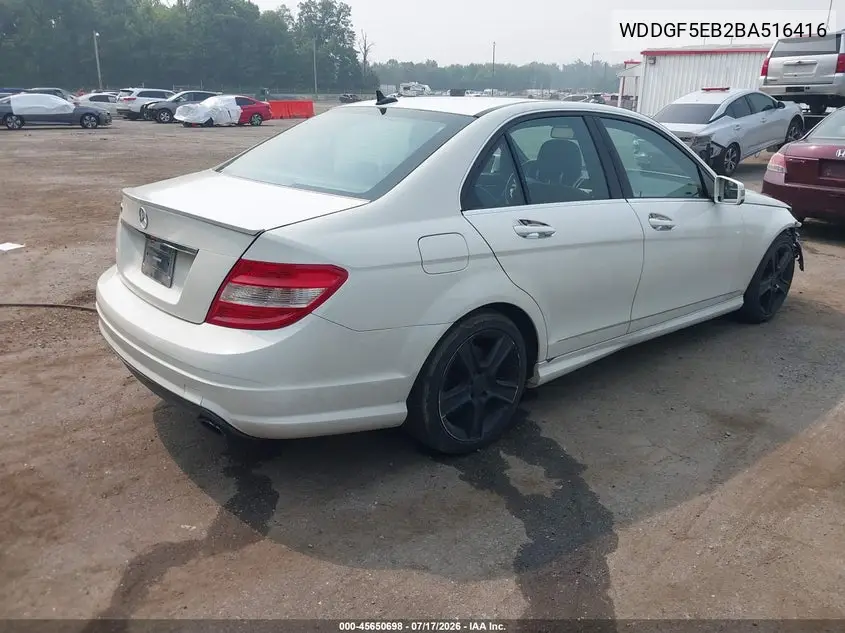 2011 Mercedes-Benz C 300 Luxury/Sport VIN: WDDGF5EB2BA516416 Lot: 45650698