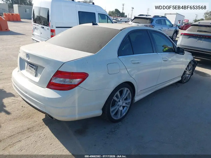 2011 Mercedes-Benz C 300 Luxury/Sport VIN: WDDGF5EB4BF653568 Lot: 45662382