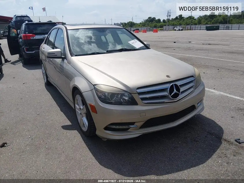 2011 Mercedes-Benz C 300 Luxury/Sport VIN: WDDGF5EB5BR159119 Lot: 45671927