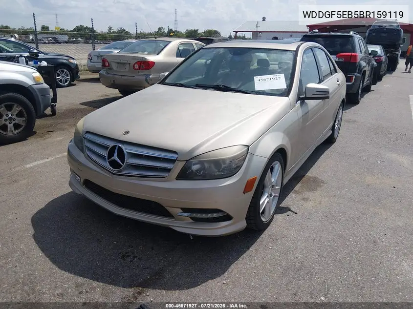 2011 Mercedes-Benz C 300 Luxury/Sport VIN: WDDGF5EB5BR159119 Lot: 45671927
