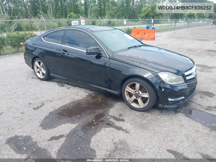 2012 Mercedes-Benz C 250 VIN: WDDGJ4HB8CF836252 Lot: 44939447