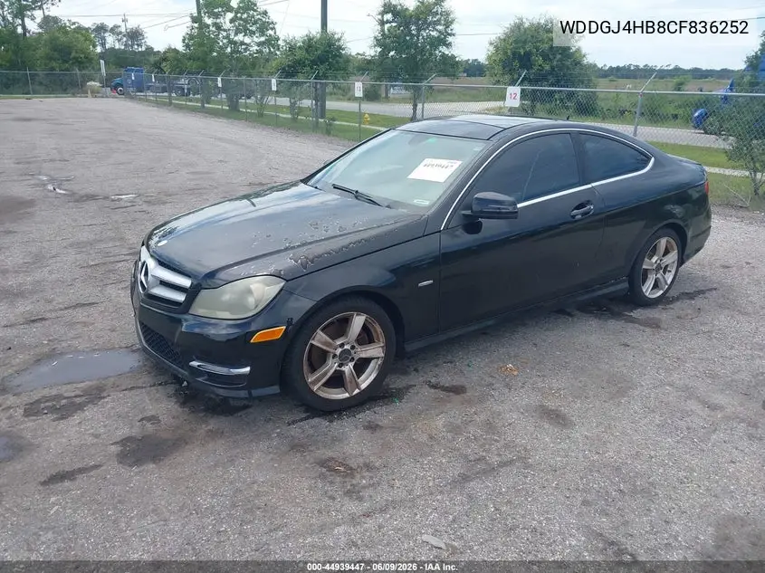 2012 Mercedes-Benz C 250 VIN: WDDGJ4HB8CF836252 Lot: 44939447