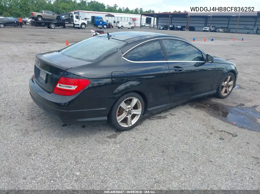 2012 Mercedes-Benz C 250 VIN: WDDGJ4HB8CF836252 Lot: 44939447