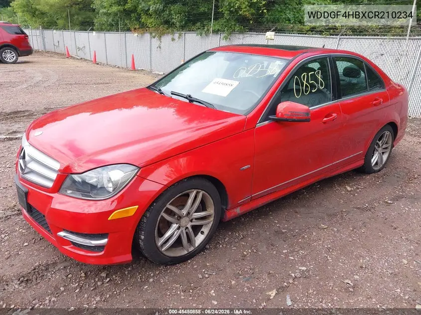 2012 Mercedes-Benz C 250 Sport VIN: WDDGF4HBXCR210234 Lot: 45450858