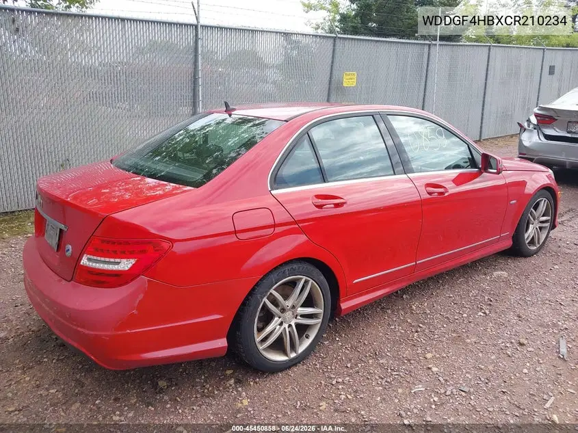 2012 Mercedes-Benz C 250 Sport VIN: WDDGF4HBXCR210234 Lot: 45450858