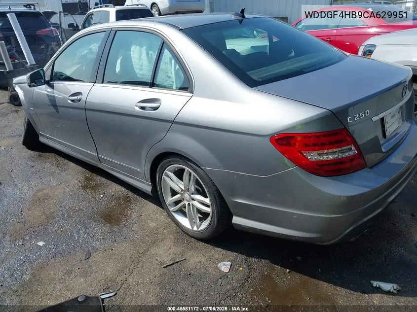 2012 Mercedes-Benz C 250 Luxury/Sport VIN: WDDGF4HB9CA629951 Lot: 45581172