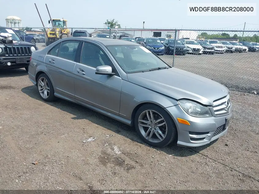 2012 Mercedes-Benz C 300 Sport 4Matic VIN: WDDGF8BB8CR208000 Lot: 45590452