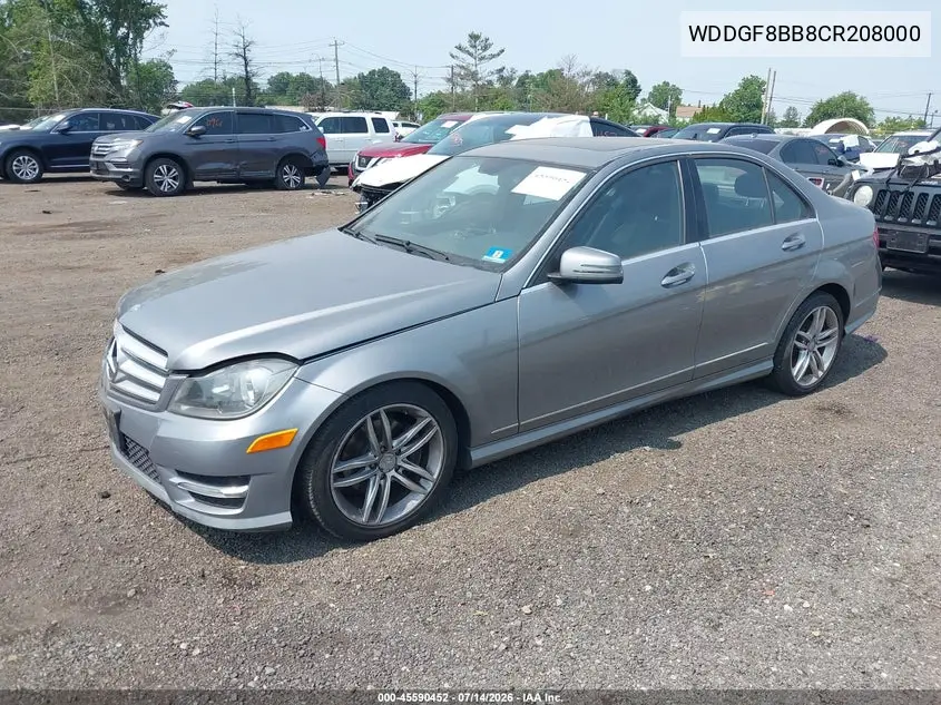 2012 Mercedes-Benz C 300 Sport 4Matic VIN: WDDGF8BB8CR208000 Lot: 45590452