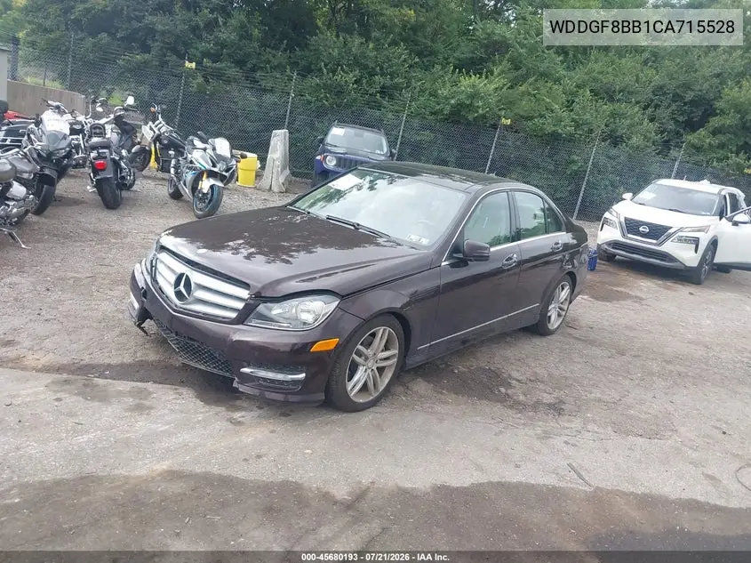 2012 Mercedes-Benz C 300 Sport 4Matic VIN: WDDGF8BB1CA715528 Lot: 45680193