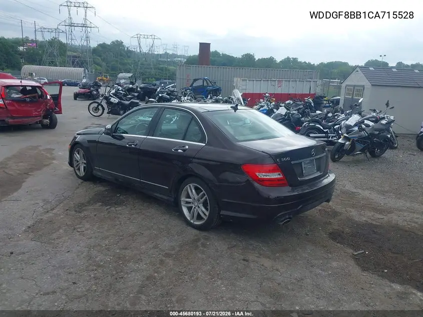 2012 Mercedes-Benz C 300 Sport 4Matic VIN: WDDGF8BB1CA715528 Lot: 45680193