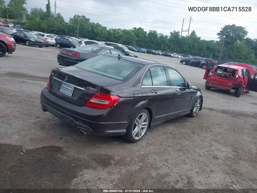 2012 Mercedes-Benz C 300 Sport 4Matic VIN: WDDGF8BB1CA715528 Lot: 45680193
