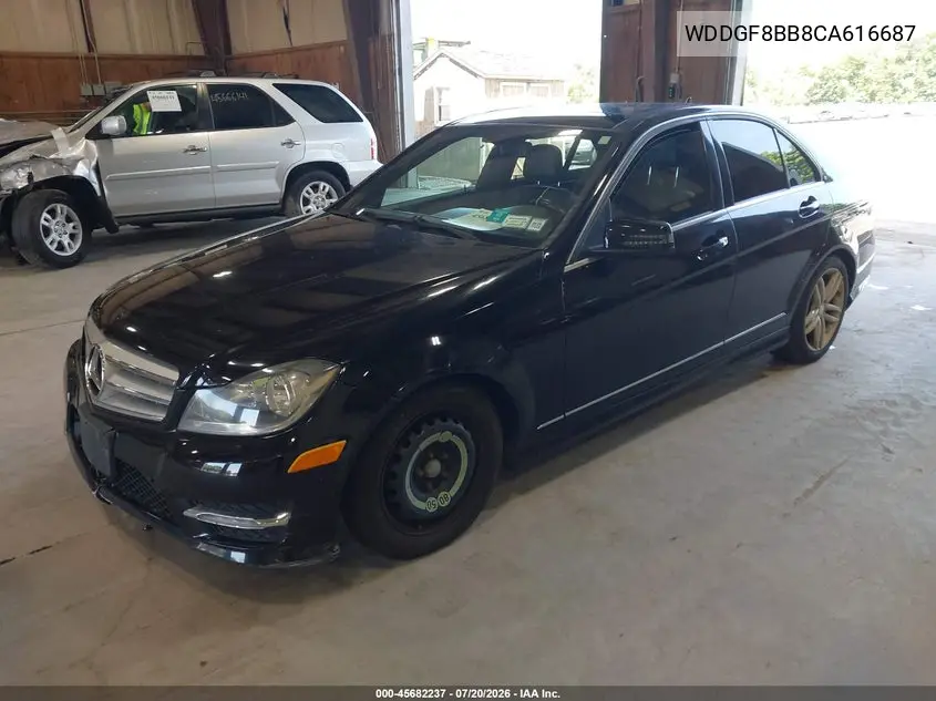 2012 Mercedes-Benz C 300 Sport 4Matic VIN: WDDGF8BB8CA616687 Lot: 45682237