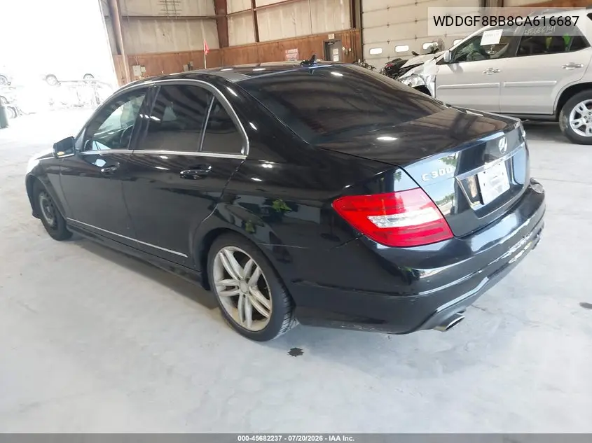 2012 Mercedes-Benz C 300 Sport 4Matic VIN: WDDGF8BB8CA616687 Lot: 45682237