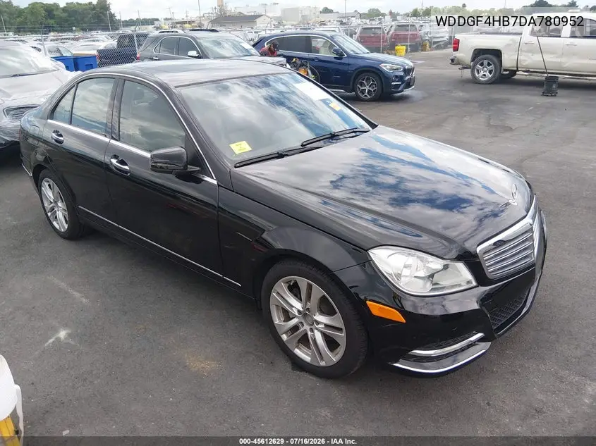 2013 Mercedes-Benz C 250 Luxury VIN: WDDGF4HB7DA780952 Lot: 45612629