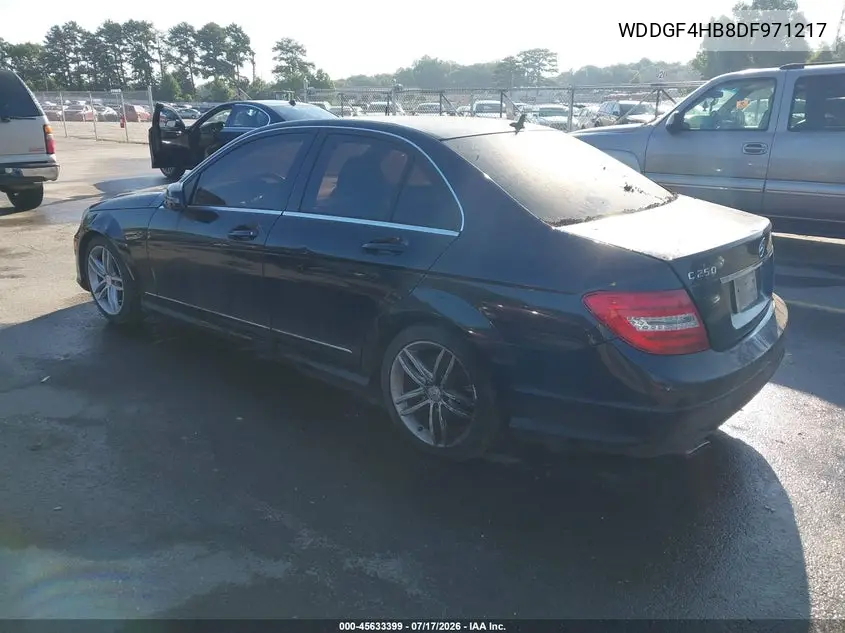 2013 Mercedes-Benz C 250 Sport VIN: WDDGF4HB8DF971217 Lot: 45633399