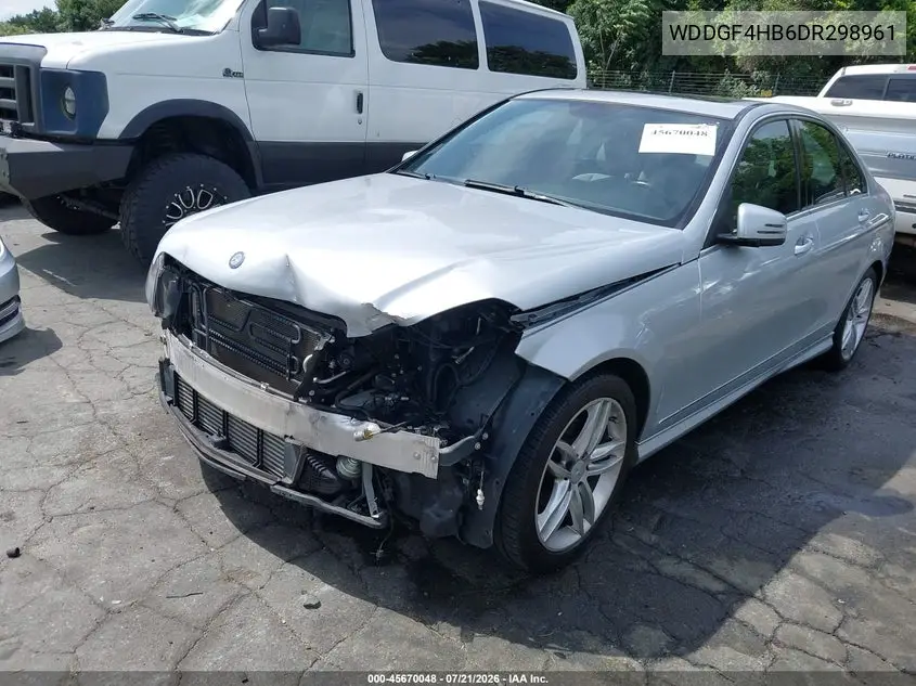 2013 Mercedes-Benz C 250 Sport VIN: WDDGF4HB6DR298961 Lot: 45670048