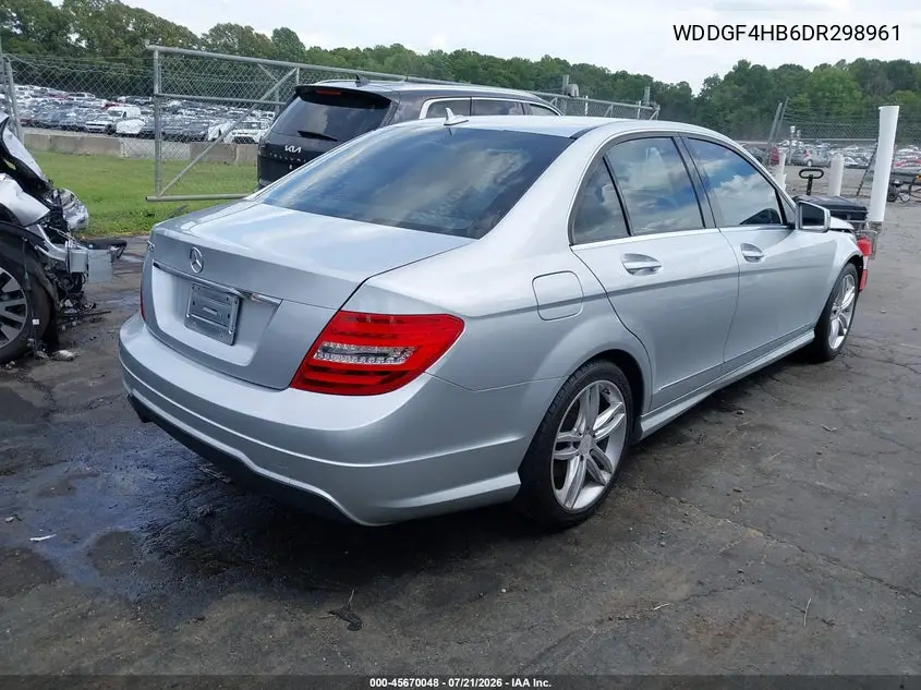 2013 Mercedes-Benz C 250 Sport VIN: WDDGF4HB6DR298961 Lot: 45670048
