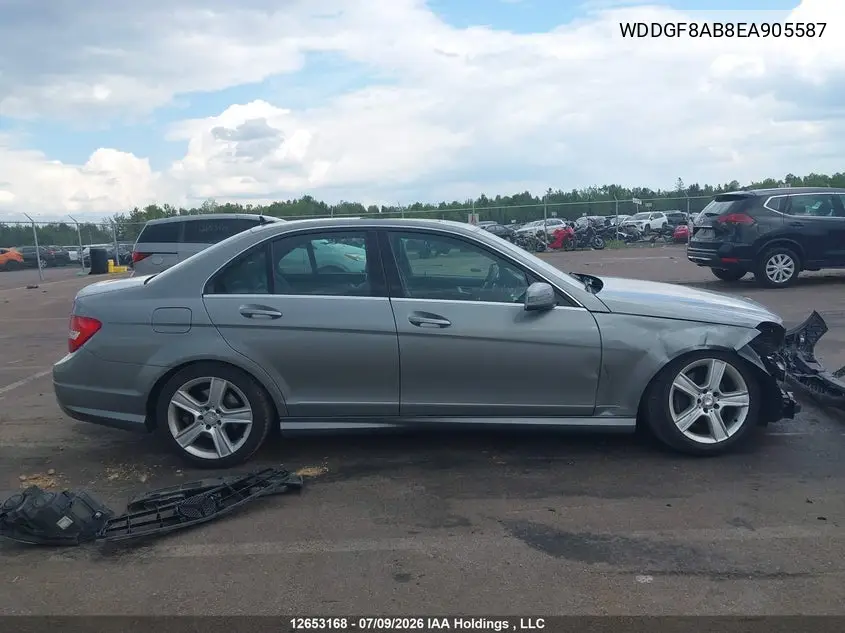 2014 Mercedes-Benz C 300 4Matic VIN: WDDGF8AB8EA905587 Lot: 12653168x