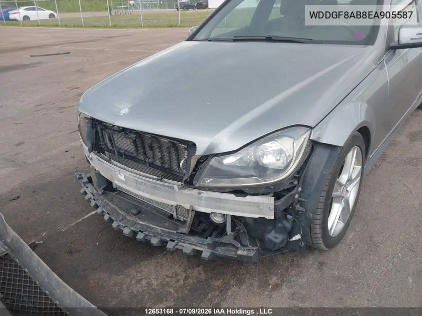 2014 Mercedes-Benz C 300 4Matic VIN: WDDGF8AB8EA905587 Lot: 12653168x
