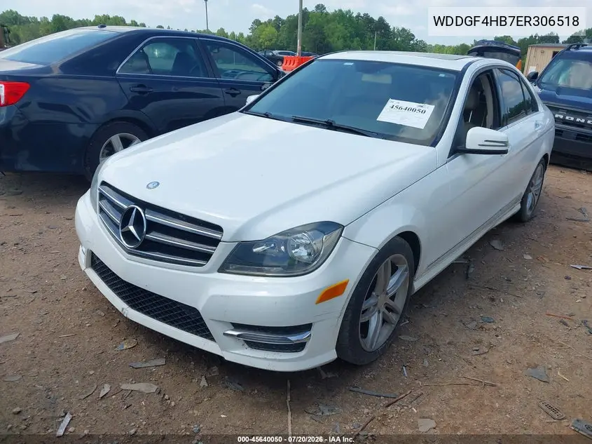 2014 Mercedes-Benz C 250 Sport VIN: WDDGF4HB7ER306518 Lot: 45640050