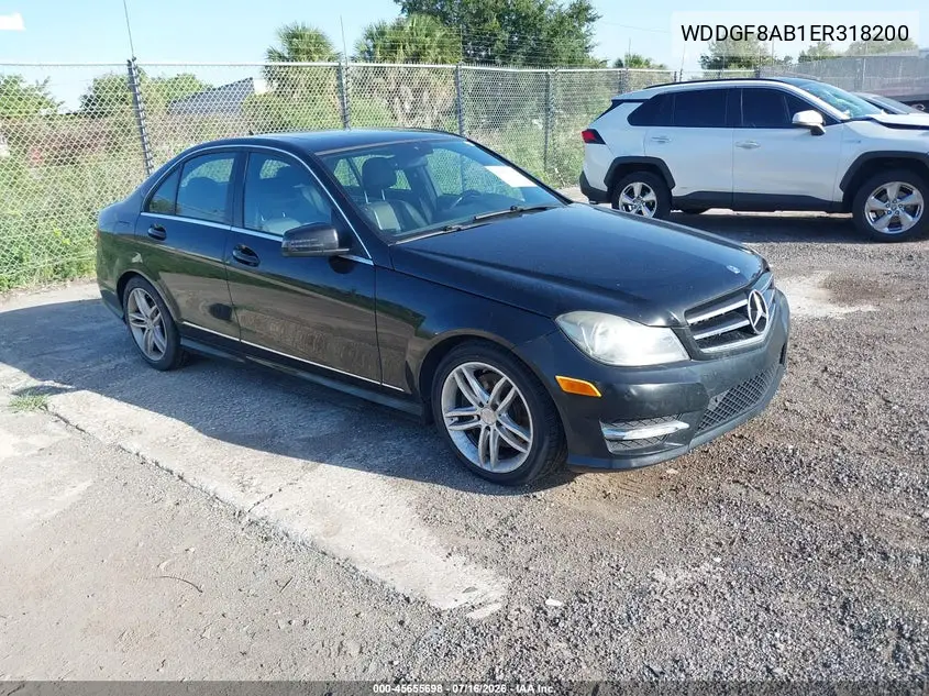 2014 Mercedes-Benz C 300 Sport 4Matic VIN: WDDGF8AB1ER318200 Lot: 45655698