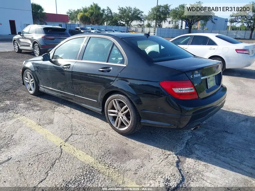 2014 Mercedes-Benz C 300 Sport 4Matic VIN: WDDGF8AB1ER318200 Lot: 45655698