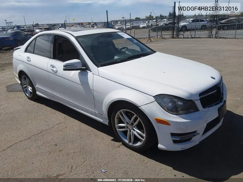 2014 Mercedes-Benz C 250 Sport VIN: WDDGF4HB2ER312016 Lot: 45688863