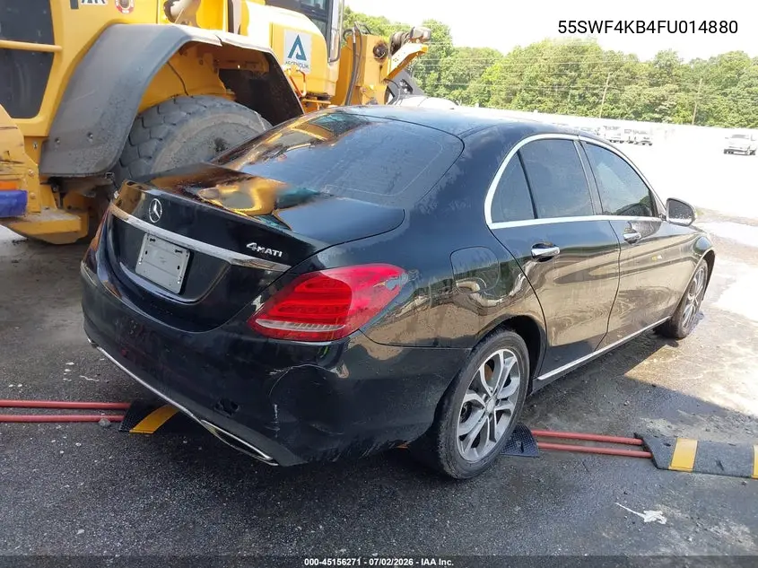 2015 Mercedes-Benz C 300 4Matic/Luxury 4Matic/Sport 4Matic VIN: 55SWF4KB4FU014880 Lot: 45156271